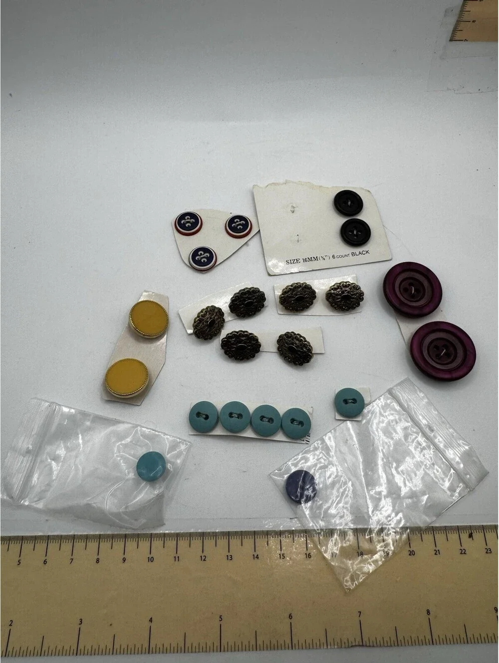 Lot Of Vintage Buttons NOS Assorted Colors And Sizes